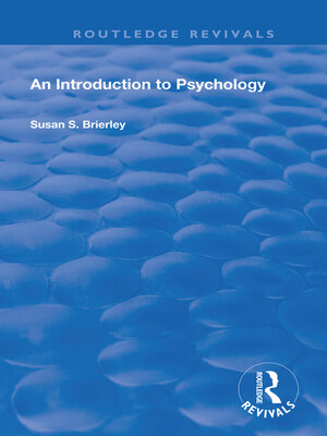 cover image of An Introduction to Psychology